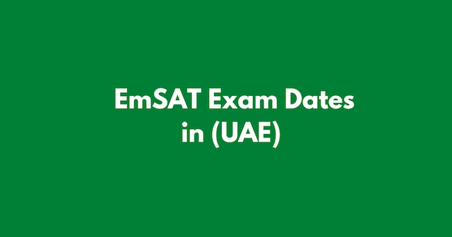 EmSAT Exam Dates in UAE
