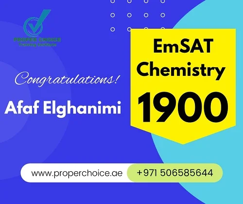 Afaf EmSAT Chemistry Score